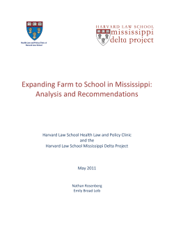 Expanding Farm to School in Mississippi