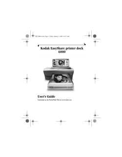 Kodak EasyShare printer dock 6000 User`s Guide