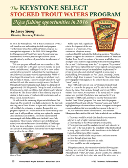 The KEYSTONE SELECT - Fish and Boat Commission
