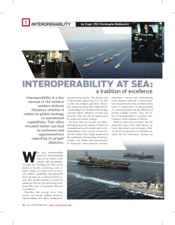 Interoperability at sea: tradition of excellence