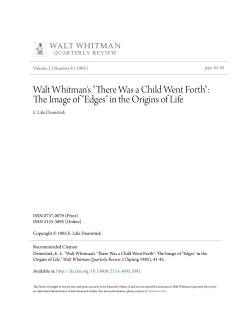 "There Was a Child Went Forth": The Image of "Edges"