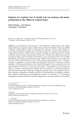 Impacts of a nuclear war in South Asia on soybean