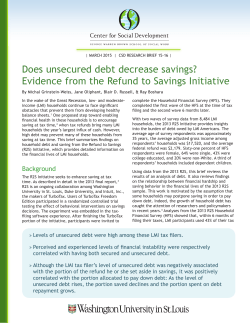 Does unsecured debt decrease savings?