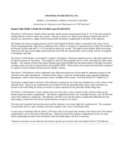 2100 Indicator operation manual