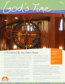 November 2009 - Sisters of St. Benedict