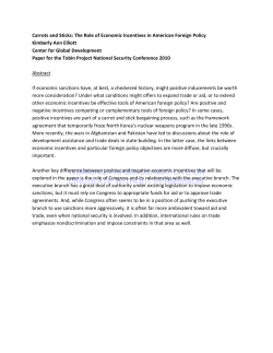 Carrots and Sticks - The Tobin Project