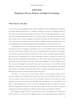 Mapping - Flusser Studies