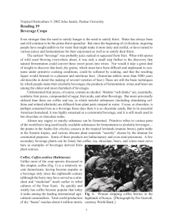 Reading: Beverage Crops