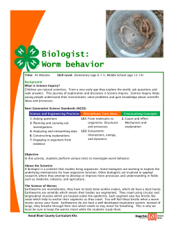 Biologist: Worm behavior - Oregon State University Extension Service