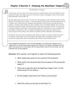 Chapter 2/Section 2: Analyzing the Mayflower Compact