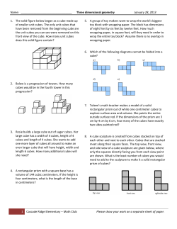 Three dimensional geometry