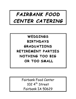 Brochure Catering - Fairbank Food Center