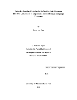 Extensive Reading Conjoined with Writing Activities as an Effective