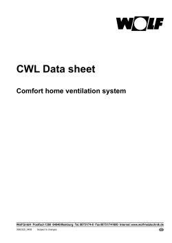 CWL Data sheet