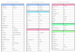 Studio One Key Commands
