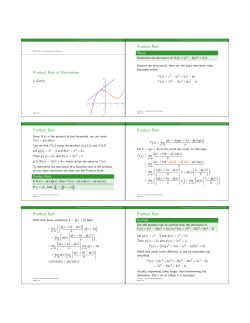 Product Rule - jongarvin.com