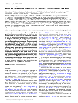 Genetic and Environmental Influences on the Visual Word Form and