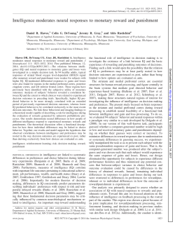 Intelligence moderates neural responses to monetary reward and