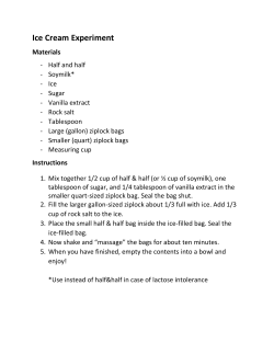 Ice Cream Experiment