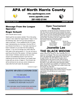 January 2012 - APA of North Harris County