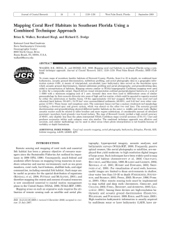 Mapping Coral Reef Habitats in Southeast Florida Using a