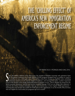 "Chilling Effect" of America`s New Immigration Enforcement Regime