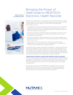 Bringing the Power of Web-Scale to MEDITECH Electronic