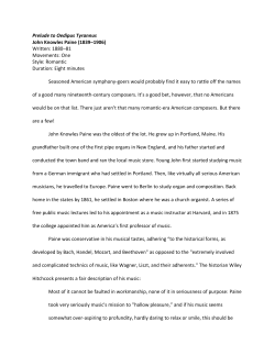 Prelude to Oedipus Tyrannus John Knowles Paine (1839&ndash;1906