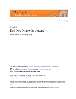 Do I Dare Disturb the Universe? - The Cupola: Scholarship at