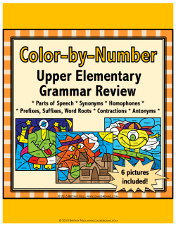 Color by Number - Upper Elementary ELA PREVIEW