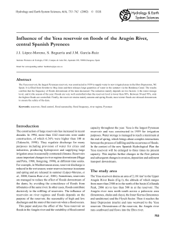 Influence of the Yesa reservoir on floods of the Arag&oacute;n River, central