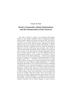 Dante s Commedia, islamic Rationalism, and the