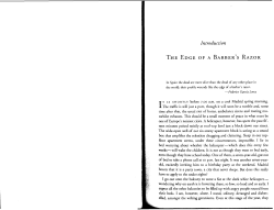 the edge of a barber`s razor