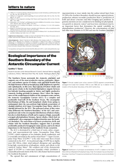 Ecological importance of the Southern Boundary of the Antarctic