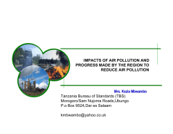 Impacts of Air Pollution and Progress Made By the Region to