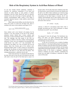 Role of the Respiratory System in Acid-Base