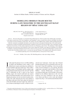 modelling obsidian trade routes during late neolithic in