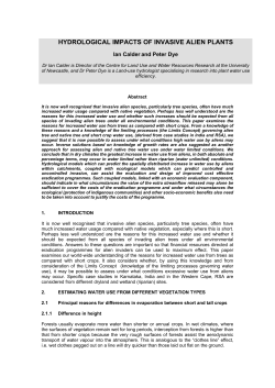 hydrological impacts of invasive alien plants