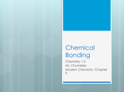 Chemical Bonding - Peoria Public Schools
