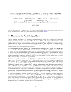 Parallelizing the Standard Algorithms Library | N3408=12-0098