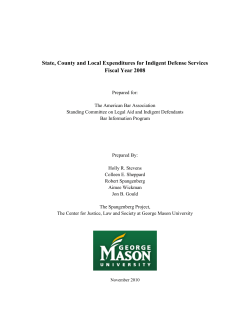 State, County and Local Expenditures for Indigent Defense Services