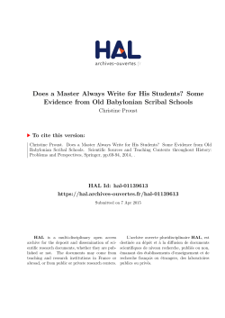 Does a Master Always Write for His Students? Some Evidence