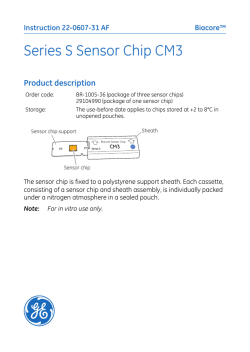 Series S Sensor Chip CM3 - GE Healthcare Life Sciences