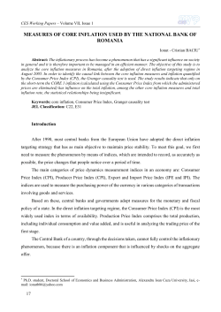 measures of core inflation used by the national bank of romania