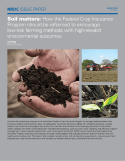 NRDC: Soil Matters - How the Federal Crop Insurance Program