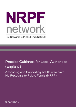 Practice Guidance for Local Authorities (England)