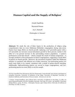 Human Capital and the Supply of Religion