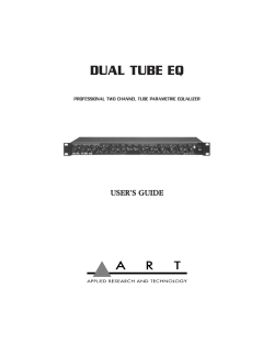 DUAL TUBE EQ - ART Pro Audio