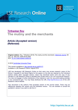 The mutiny and the merchants