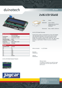 2x16 LCD Shield